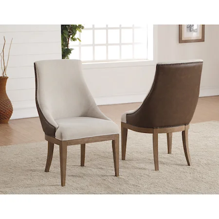 Transitional Upholstered Dining Side Chair